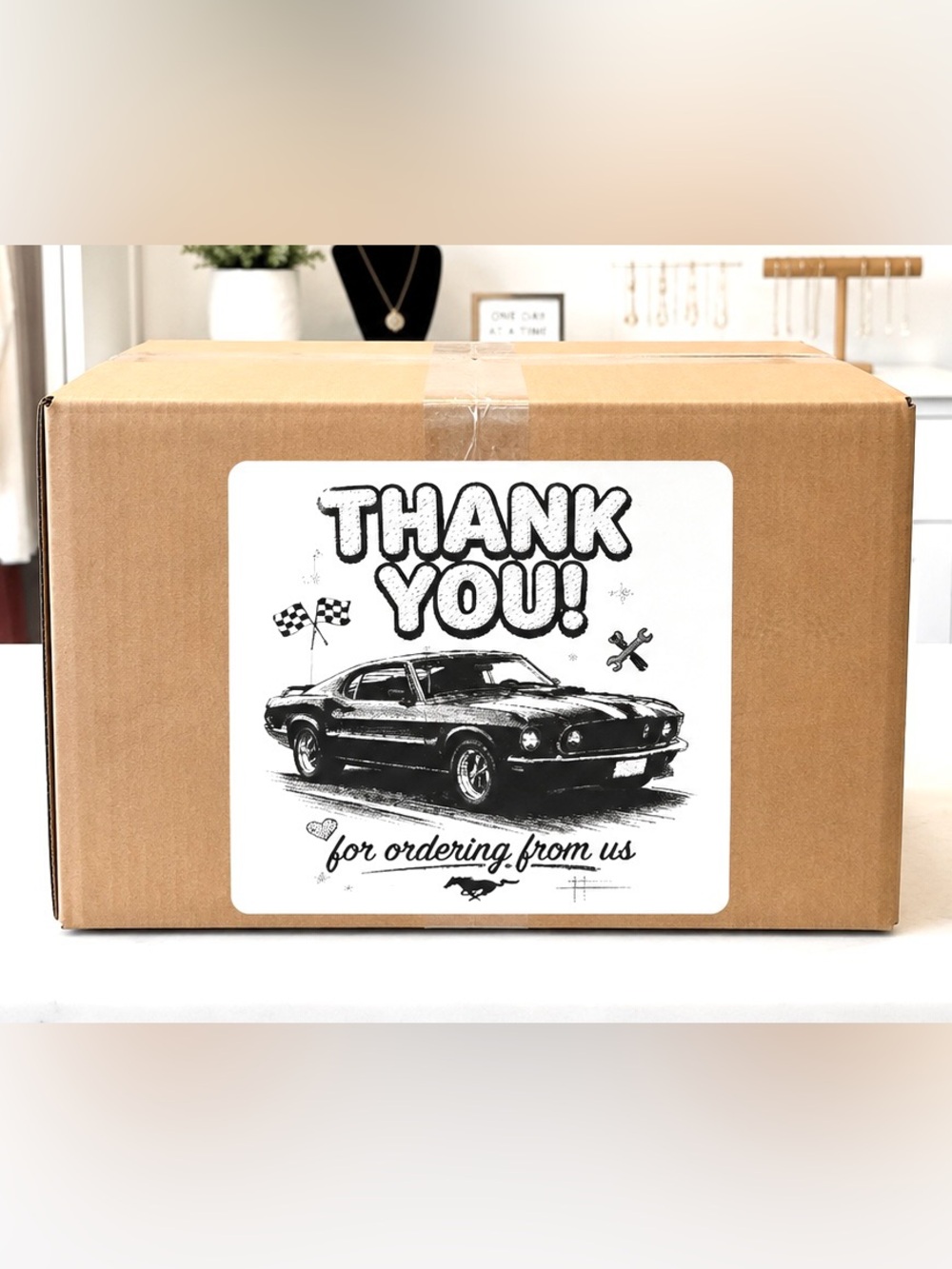 Ford Mustang Thank You Stickers-100ct.